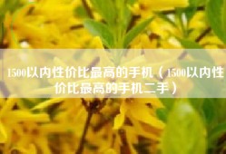 1500以内性价比最高的手机（1500以内性价比最高的手机二手）