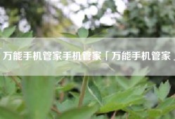 万能手机管家手机管家「万能手机管家」