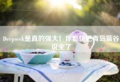 Deepseek是真的强大！你都快把青岛蓝谷说全了