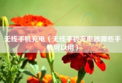 无线手机充电（无线手机充电器哪些手机可以用）