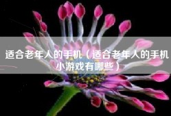 适合老年人的手机（适合老年人的手机小游戏有哪些）