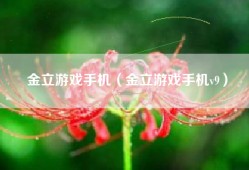 金立游戏手机（金立游戏手机v9）