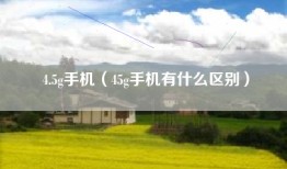 4.5g手机（45g手机有什么区别）