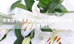 苹果换手机（苹果换手机微信聊天记录怎么恢复）