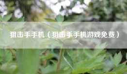 狙击手手机（狙击手手机游戏免费）