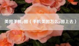 美图手机p图（手机美图怎么p图上去）