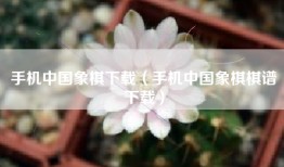 手机中国象棋下载（手机中国象棋棋谱下载）