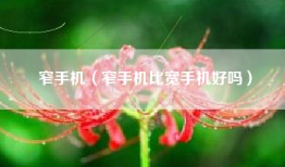 窄手机（窄手机比宽手机好吗）