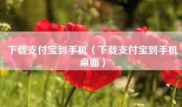 下载支付宝到手机（下载支付宝到手机桌面）