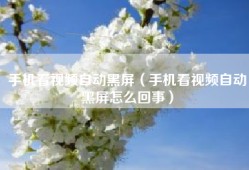手机看视频自动黑屏（手机看视频自动黑屏怎么回事）