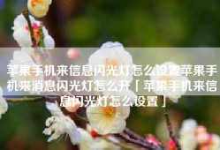 苹果手机来信息闪光灯怎么设置苹果手机来消息闪光灯怎么开「苹果手机来信息闪光灯怎么设置」