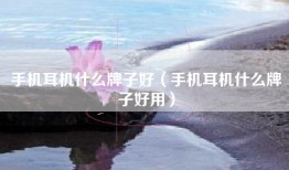 手机耳机什么牌子好（手机耳机什么牌子好用）