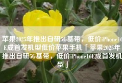 苹果2025年推出自研5G基带，低价iPhone16E成首发机型低价苹果手机「苹果2025年推出自研5G基带，低价iPhone16E成首发机型」