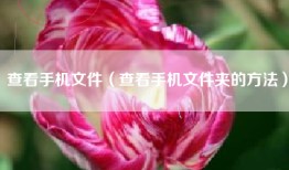 查看手机文件（查看手机文件夹的方法）