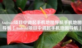 Android项目中调起手机地图导航手机地图导航「Android项目中调起手机地图导航」