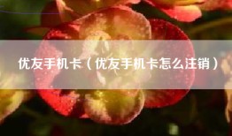 优友手机卡（优友手机卡怎么注销）