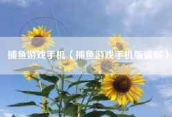 捕鱼游戏手机（捕鱼游戏手机版破解）