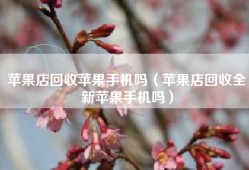 苹果店回收苹果手机吗（苹果店回收全新苹果手机吗）