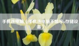 手机连电脑（手机连电脑不显示u存储设备）