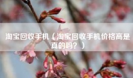 淘宝回收手机（淘宝回收手机价格高是真的吗？）