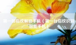 第一部指纹解锁手机（第一台指纹识别智能手机）