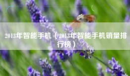 2013年智能手机（2013年智能手机销量排行榜）