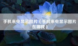 手机来电显示图片（手机来电显示图片在哪找）