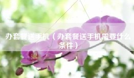 办套餐送手机（办套餐送手机需要什么条件）