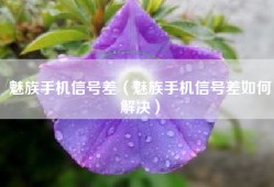 魅族手机信号差（魅族手机信号差如何解决）