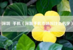 深圳  手机（深圳手机市场叫什么名字）