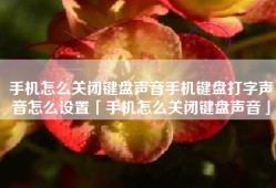 手机怎么关闭键盘声音手机键盘打字声音怎么设置「手机怎么关闭键盘声音」