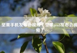 坚果手机发布会视频（坚果pro3发布会视频）