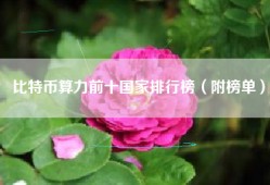比特币算力前十国家排行榜（附榜单）