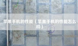 苹果手机的性能（苹果手机的性能怎么样）