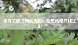 掌握关键词网站优化，助您站稳网络江山