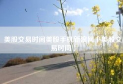 美股交易时间美股手机新浪网「美股交易时间」
