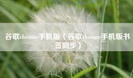 谷歌chrome手机版（谷歌chrome手机版书签同步）
