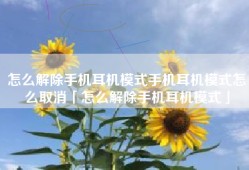 怎么解除手机耳机模式手机耳机模式怎么取消「怎么解除手机耳机模式」
