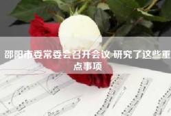 邵阳市委常委会召开会议 研究了这些重点事项