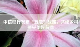 中信银行发布“五融”战略，共绘乡村振兴美好蓝图