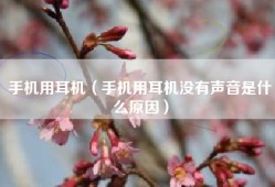 手机用耳机（手机用耳机没有声音是什么原因）