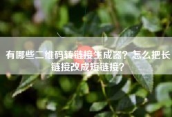 有哪些二维码转链接生成器？怎么把长链接改成短链接？