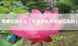 苹果垃圾手机（苹果手机其实挺垃圾的）