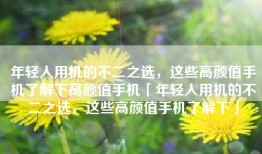 年轻人用机的不二之选，这些高颜值手机了解下高颜值手机「年轻人用机的不二之选，这些高颜值手机了解下」