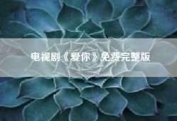 电视剧《爱你》免费完整版