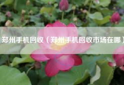 郑州手机回收（郑州手机回收市场在哪）