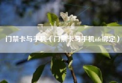 门禁卡与手机（门禁卡与手机nfc绑定）