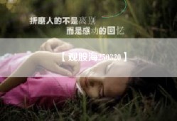 【观股海250320】
