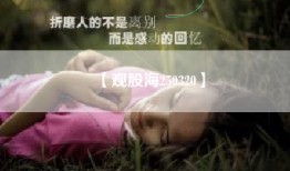 【观股海250320】