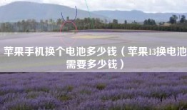 苹果手机换个电池多少钱（苹果13换电池需要多少钱）
